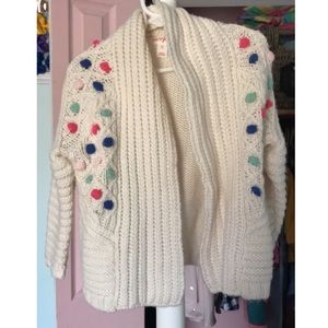 Cat and Jack Pom Pom cardigan sz 2t